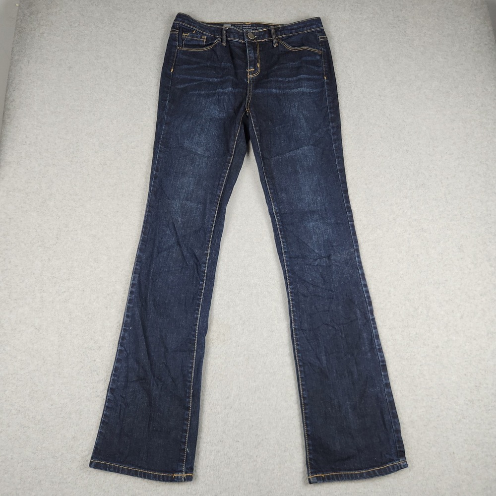Mossimo Curvy Bootcut Jeans Womens 2R Blue Premium Denim Cotton Mid Rise Stretch